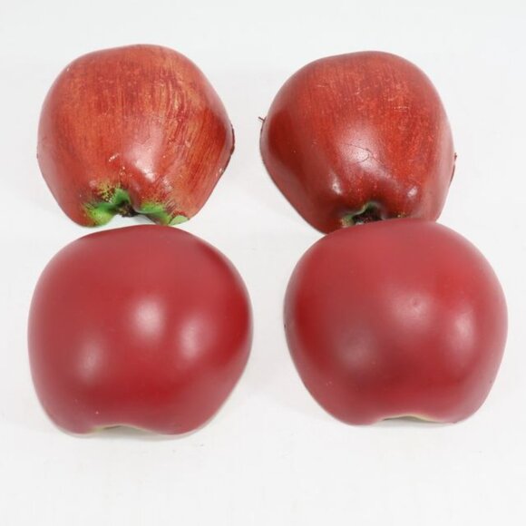 4 Vintage Apple Half Refrigerator Magnets Fridge Food Decor Life Like - Picture 2 of 8